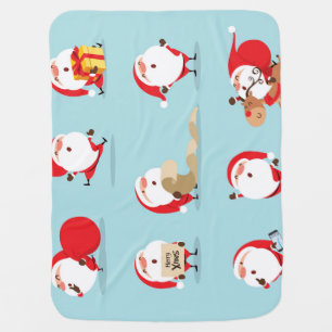Christmas Santa Claus collection. Baby Blanket