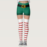 Christmas Santa Claus costume Leggings<br><div class="desc">White and red stripes pattern legging for christmas. Christmas elf costume / Santa Claus costume</div>