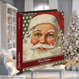 Christmas Santa Claus Custom Text Binder