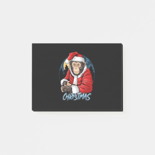 christmas_santa_claus_cute_chimpanzee_monkey post_it notes
