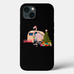 christmas santa claus flamingo - Pink Santa iPhone 13 Case