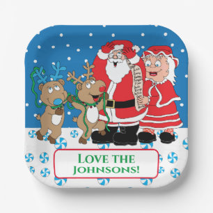 Christmas Santa Claus Fun Paper Plates