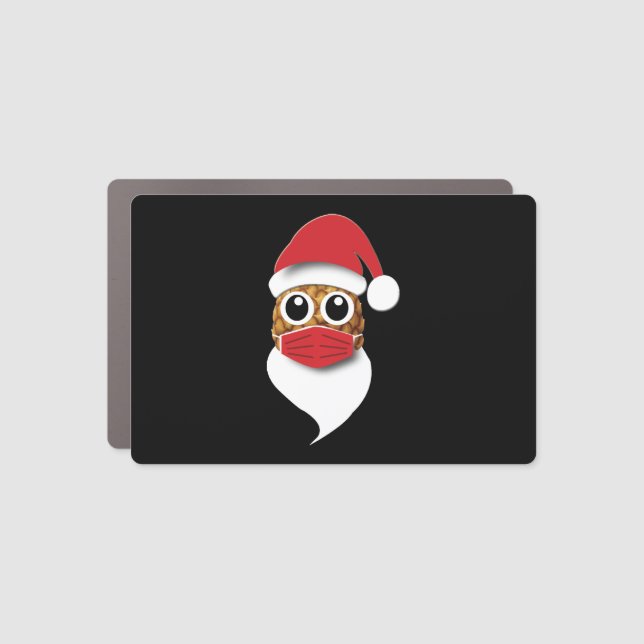 christmas santa claus funny Pineapple Car Magnet (Front)