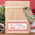 Christmas Santa Claus Gift North Pole Delivery Rectangular Sticker<br><div class="desc">Are you a good little boy or girl? Send a little holiday spirit and gifts with the North Pole delivery sticker.</div>