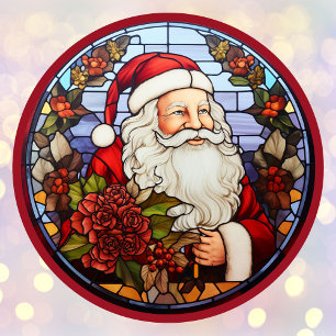 Christmas Santa Claus Glass Paperweight