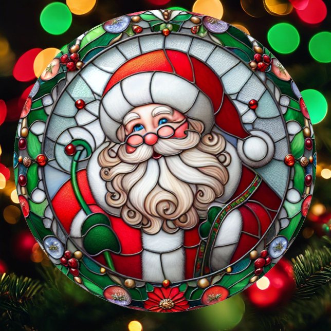 Christmas Santa Claus Glass Paperweight (Creator Uploaded)