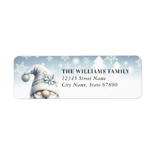 Christmas Santa Claus Gnome Return Address Labels