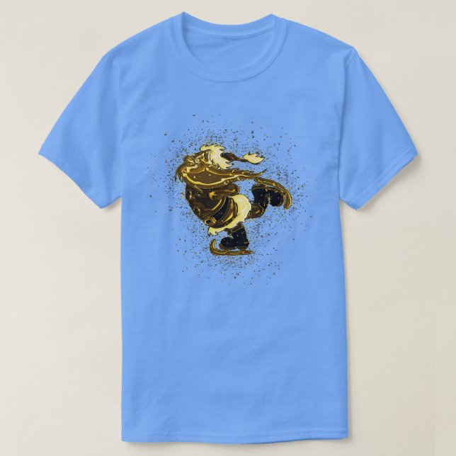 Christmas santa claus golden Gold T-Shirt (Design Front)