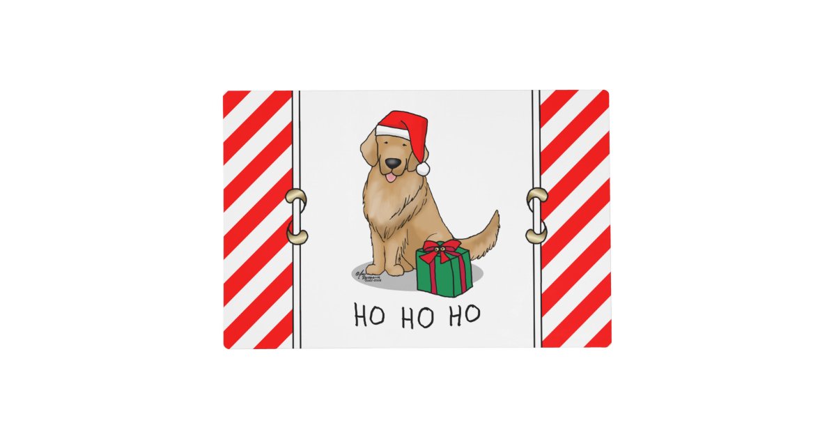 Buy: Christmas Snowflakes Golden Retriever Doormat Dog