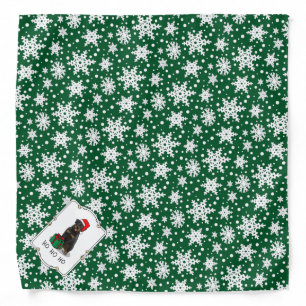 Christmas Santa Claus Hat Rottweiler Dog Funny Bandana