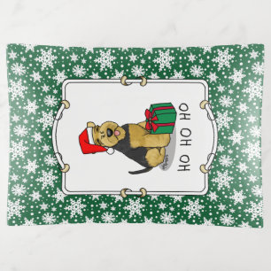 Christmas Santa Claus Hat Welsh Terrier Dog Cute Trinket Tray