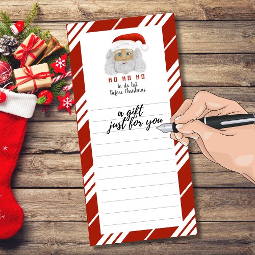 Christmas Santa Claus HO HO HO To Do List Magnetic Notepad