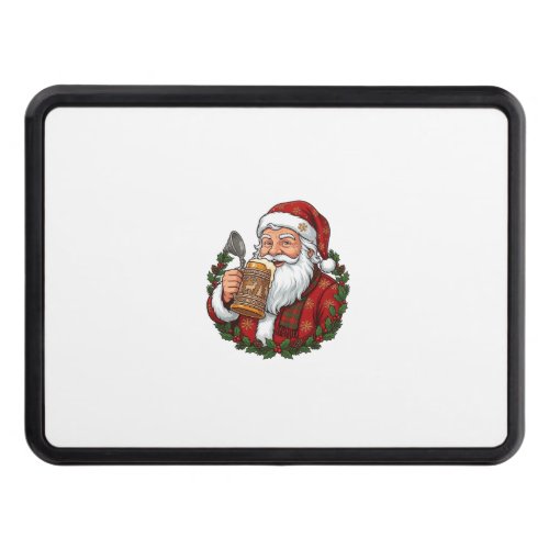 Christmas Santa Claus Holding Beer Glass Hitch Cover
