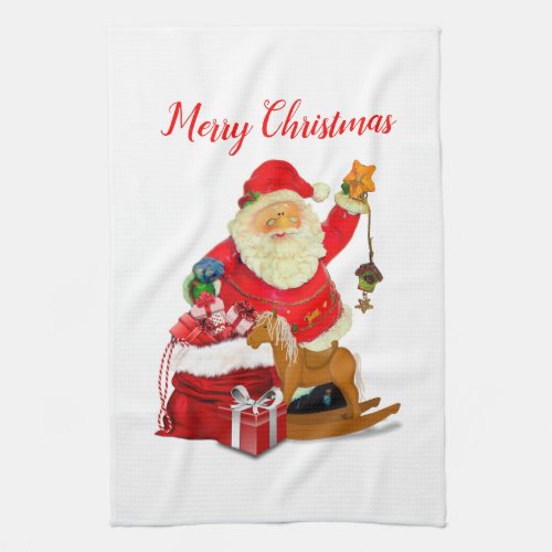 Christmas Santa  Claus Holiday Home Kitchen Towel