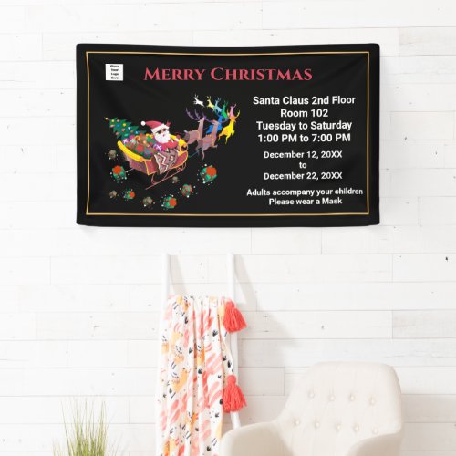  Christmas Santa Claus Holiday Hours Personalize Banner