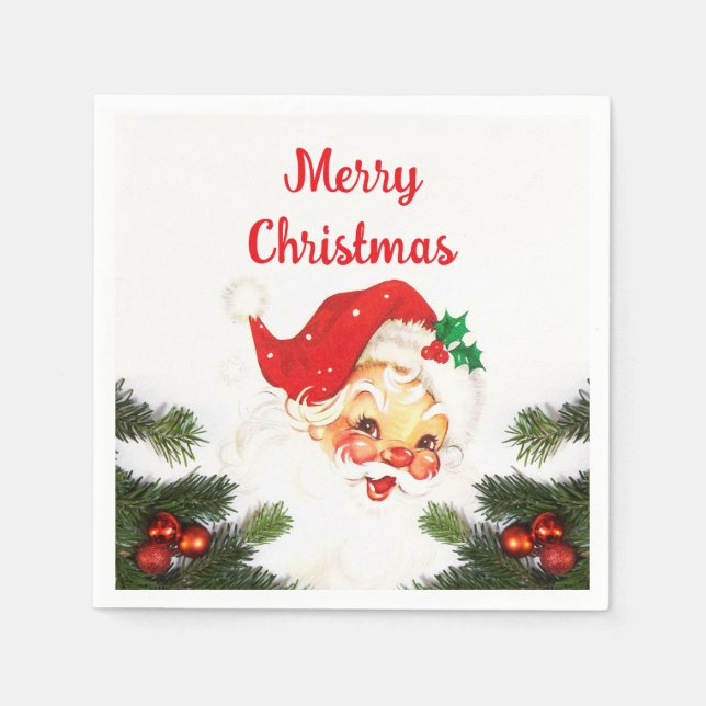 Christmas Santa Claus Holiday Party  Napkins (Front)