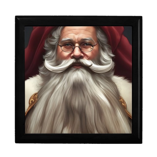 Christmas Santa Claus, Keepsake Jewelry Box (Front)