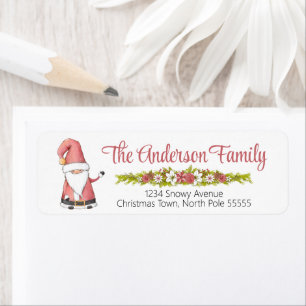 Christmas Santa Claus  Label