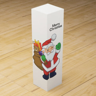 Christmas Santa Claus Merry Christmas Wine Box