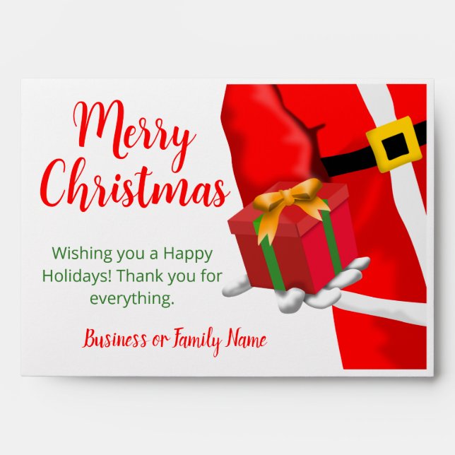 Christmas Santa Claus Money Gift Envelope (Front)