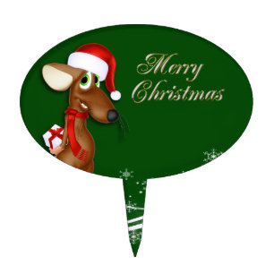 Christmas Santa Claus Mouse Cake Topper