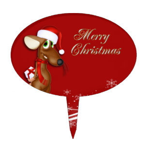 Christmas Santa Claus Mouse Cake Topper