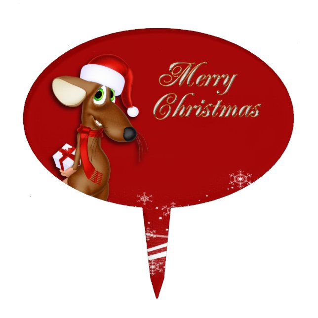 Christmas Santa Claus Mouse Cake Topper (Front)