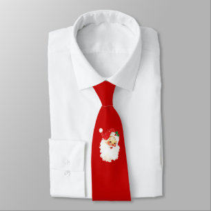 Christmas Santa Claus on Red Neck Tie