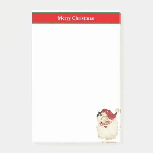 Christmas Santa Claus on Red  White Post_it Notes