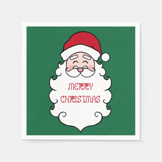 Christmas Santa Claus Party Paper  Napkins (Front)