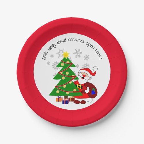 Christmas Santa Claus Party Paper Plate