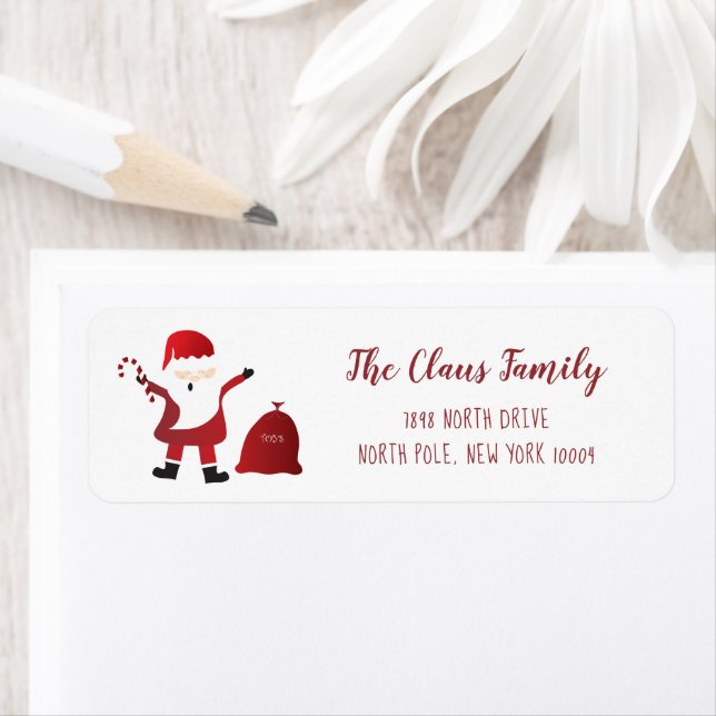 Christmas Santa Claus Personalized Label (Insitu)