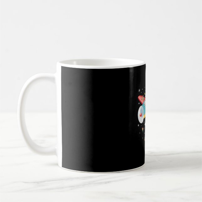 Christmas Santa Claus Pilot Flying Airplane Boys G Coffee Mug (Left)