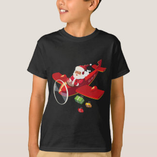 Christmas Santa Claus Pilot Flying Airplane Gift T-Shirt