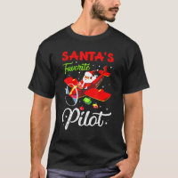 Christmas Santa Claus Pilot Flying Airplane