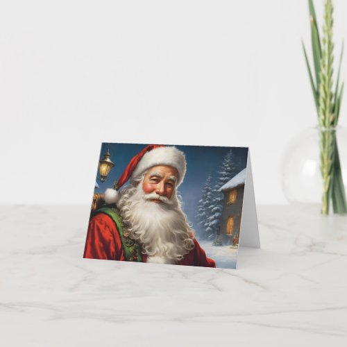 Christmas Santa Claus Portrait Card