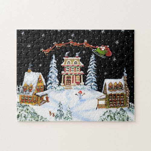 ChristmasSantaClauspuzzlereindeer Jigsaw Puzzle