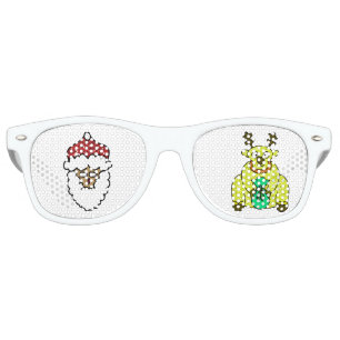 Christmas Santa Claus Reindeer Eye-glasses Retro Sunglasses