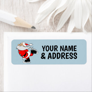 CHRISTMAS SANTA CLAUS RETURN ADDRESS LABELS