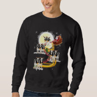 Christmas Santa Claus Riding Dairy Cow Cow Xmas