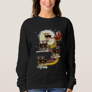 Christmas Santa Claus Riding Goat Goat Xmas Sweatshirt
