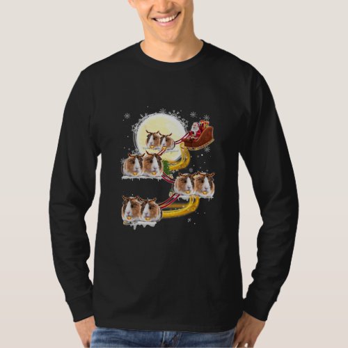 Christmas Santa Claus Riding Guinea Pig for Kids T_Shirt