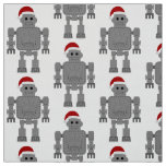 christmas santa claus robot fabric