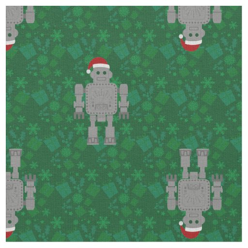 christmas santa claus robot gifts presents fabric