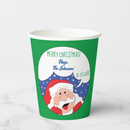 Christmas Santa Claus Says Paper Cups