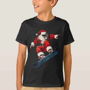 Christmas Santa Claus Snowboard Snowboarding Snowb T-Shirt