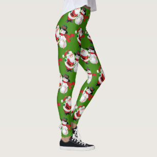 Christmas Santa Claus Snowman Women's Leggings