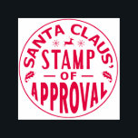 Christmas Santa Claus Stamp of Approval Funny v3<br><div class="desc">This funny Christmas rubber stamp design will make your holiday gifts look like they were stamped by Santa Claus. The design says,  "Santa Claus' Stamp of Approval" and shows silhouettes of mistletoe leaves,  a reindeer and snowflakes. This is a cute,  humorous design for the holiday season.</div>