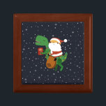 Christmas Santa Claus T-rex Dinosaur Sleigh Gift Box<br><div class="desc">Celebrate the most wonderful season of all with the visit of Santa on his cute T-rex sleigh.</div>