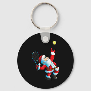 Christmas Santa Claus Tennis Game Tennis Racket Keychain